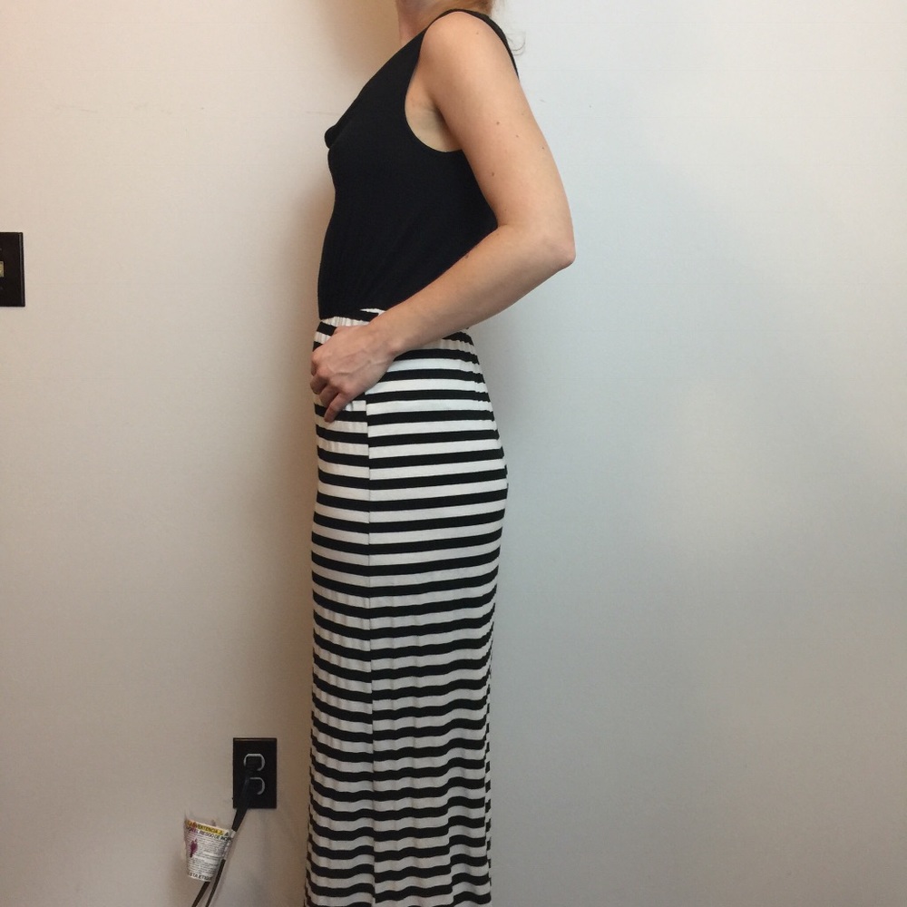 Sunday in Brooklyn Black Striped Sleeveless Dress - Picture 2 of 8